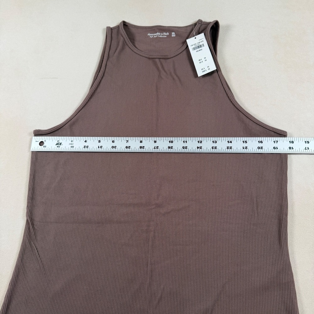 Abercrombie & Fitch XXL Soft A&F Ribbed Tank Bodysuit Brown NWT $45 Minimalist - Picture 5 of 12